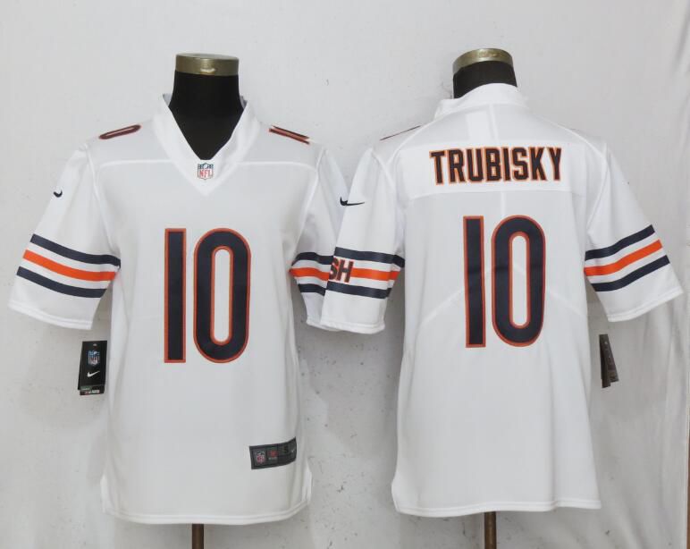 Men Chicago Bears #10 Trubisky White Nike Vapor Untouchable Limited Playe NFL Jerseys->chicago bears->NFL Jersey